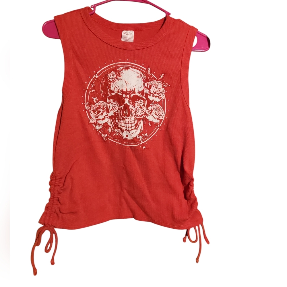 Red Skull Graphic Tank Top